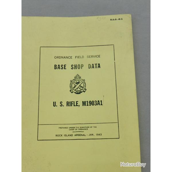 Rare manuel US Army 1943 - Ordnance Field Service - Springfield M1903A1