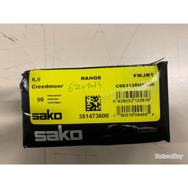 Balles Sako SpeedHead Full Metal Jacket - Cal. 6.5 Creedmoor Range - 6.5 Creedmoor / Par 1