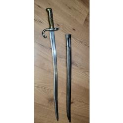 Rare Baionette Chassepot de prise Allemande