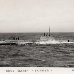 CPA -  MARINE DE GUERRE-SOUS-MARIN  " SAPHIR "  N&deg;6077