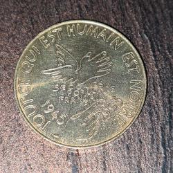 France - m&eacute;daille comm&eacute;morative - 1995 - 50 ans du Secours populaire - bronze OCCASION BON ETAT!