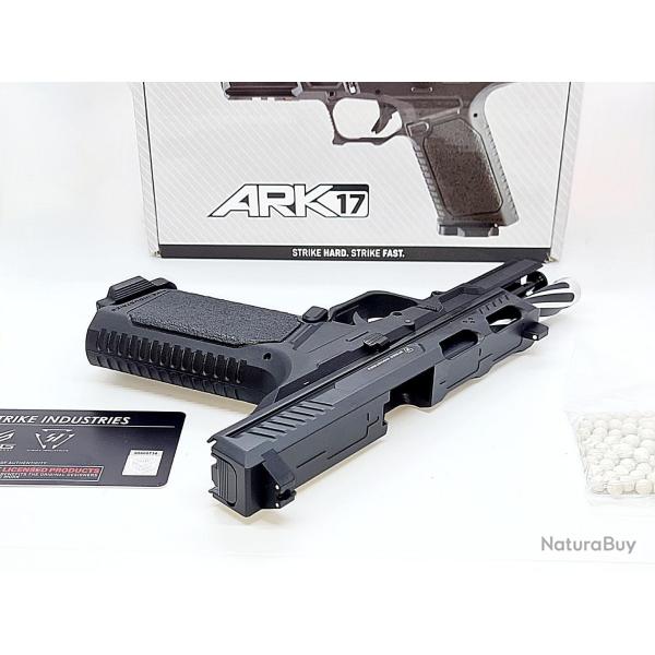 FIN R�DUC! ARK17 STRIKE INDUSTRIES Co2 AIRSOFT NEUF+BOITE NOTICE & BILLES OPTION SIGHT PHOSPHO NEUF!