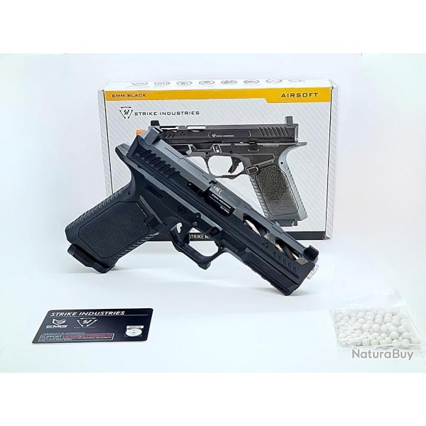 R�DUC 05/04 ARK17 STRIKEINDUSTRIES Co2 AIRSOFT NEUF+BOITE NOTICE & BILLES OPTION SIGHT PHOSPHO NEUF!