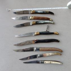 Couteau ancien lot 8 vieux laguioles