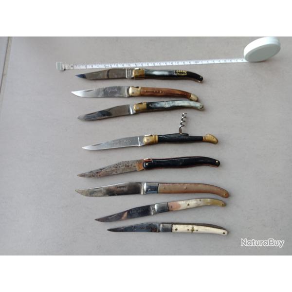 Couteau ancien lot 8 vieux laguioles