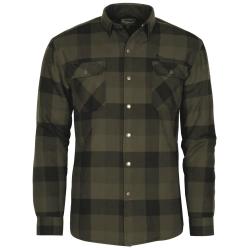 Chemise Classique en Laine M&eacute;lang&eacute;e Kaki Noir Canada 2.0 Pinewood
