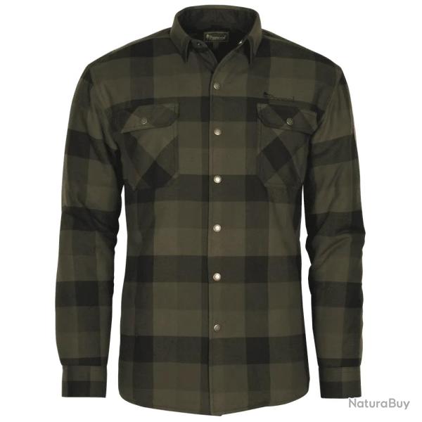 Chemise Classique en Laine M�lang�e Kaki Noir Canada 2.0 Pinewood