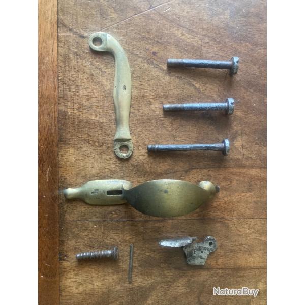 Pontet, contre platine + vis +d�tente fusil An9/An13  marine /dragons
