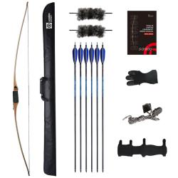 Kit arc traditionnel longbow Royal X8 Sanlida 68" Droitier (RH) 45 lbs