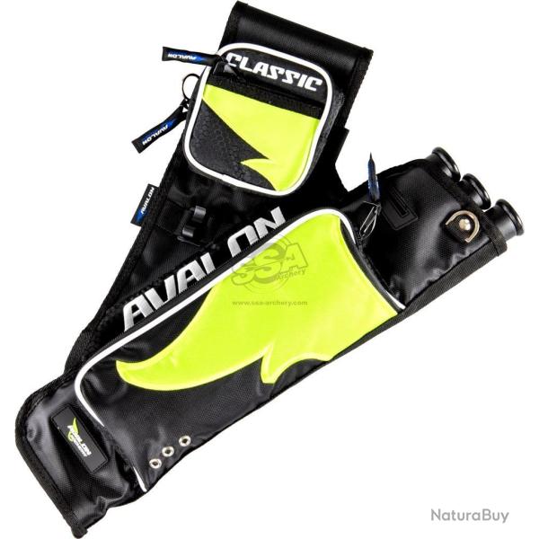 Carquois Avalon Classic (nouvelles couleurs) Gaucher (LH) Noir Flamme Verte