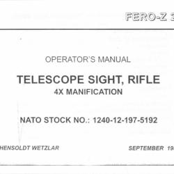 Manuel d'utilisation Hensoldt Fero-Z 24