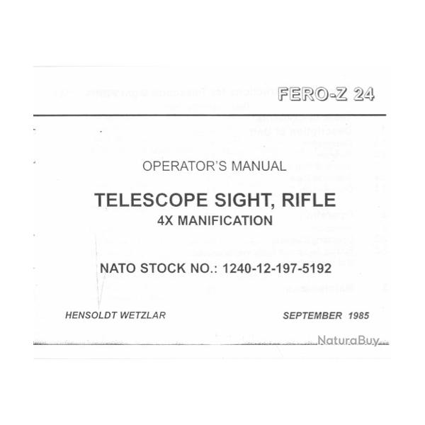 Manuel d'utilisation Hensoldt Fero-Z 24