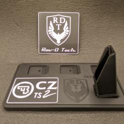 Support pr&eacute;sentoir CZ TS2 Racing Green, Deep Bronze - 3 chargeurs apparents