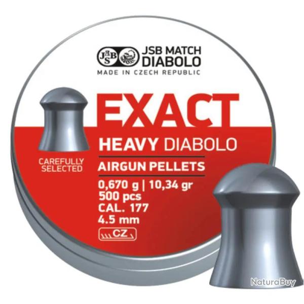 Plombs JSB Exact Diabolo Heavy 4.52 mm 10.34 grain