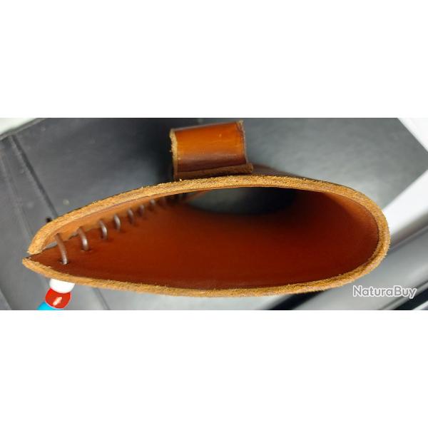 Cartouchi�re de crosse en cuir pour gaucher