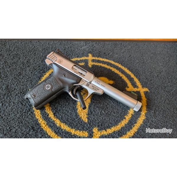 Pistolet smith & wesson victory 22 lr filet� avec silencieux