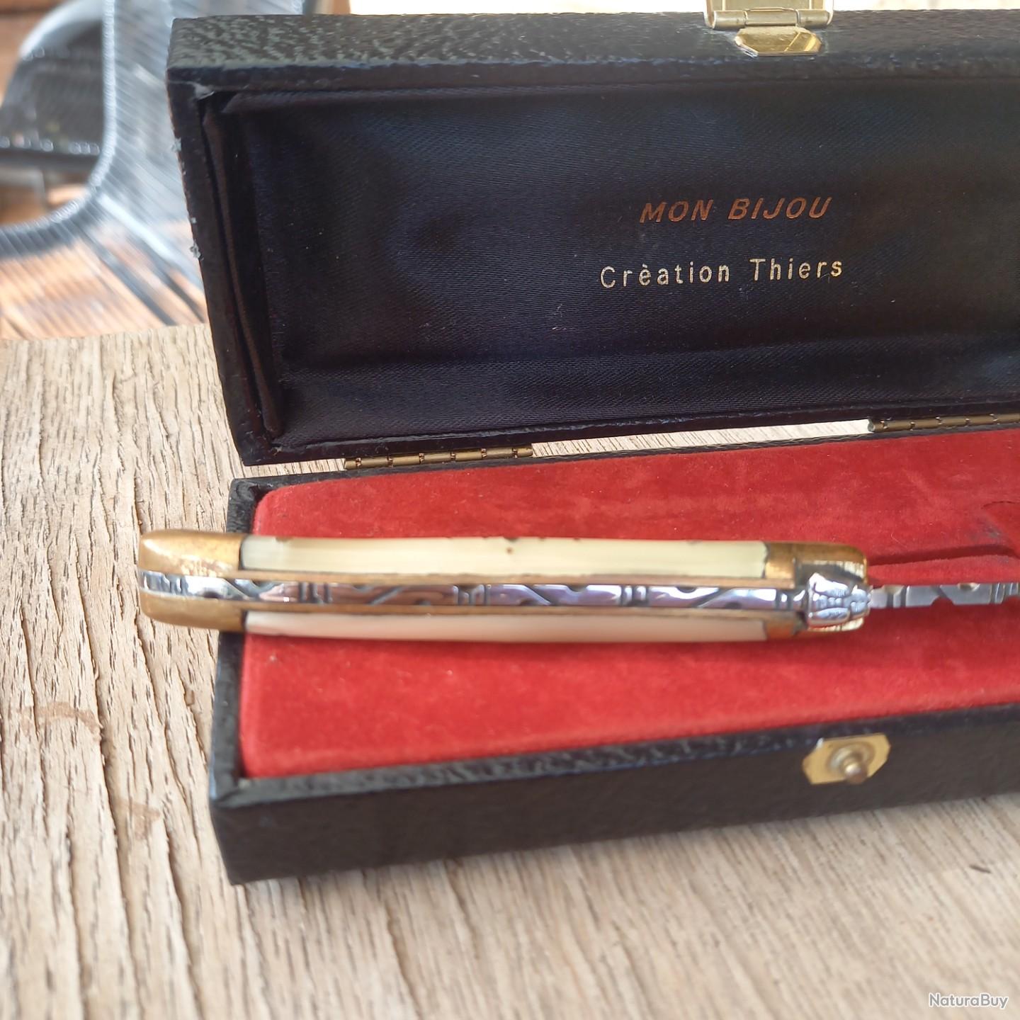 Stylo Bille Laguiole En Acier Argenté Avec étui - Occasion Comme Neuf