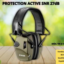 Casque &Eacute;lectronique de Tir ZOHAN 054 - Amplification Sonore & R&eacute;duction de Bruit Active - SNR 27dB -