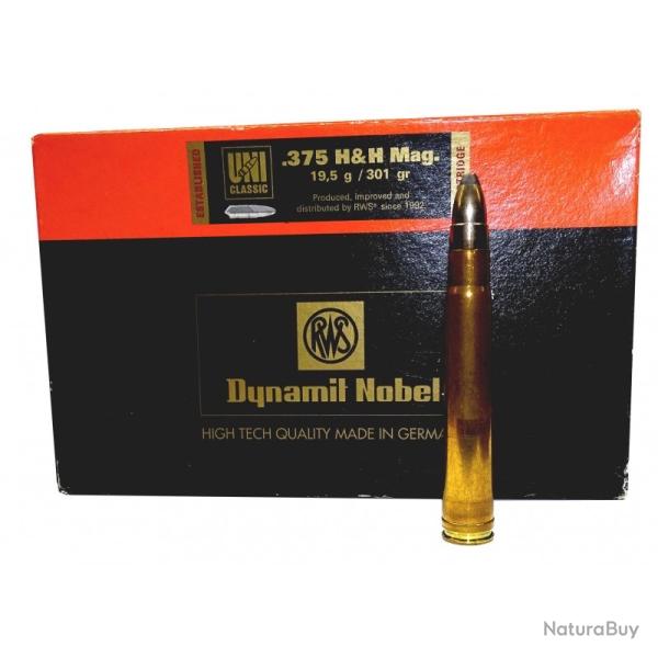 Munitions RWS Calibre 375 H&H Mag. UNI CLASSIC 19,5 g / 301 gr (Bo�te de 20)