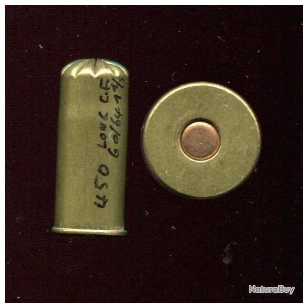 .450 Long  Bull Dog � grenaille - �tui laiton ferm� en rosette 10 plis - 29 mm de long