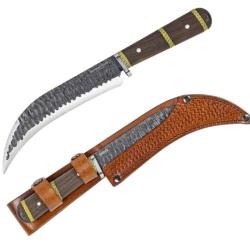 Couteau Condor Invictus Corvo Lame Acier Carbone 1095 Manche Noyer Etui Cuir El Salvador CTK398309HC