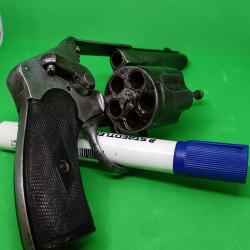 Rare Revolver Hammerless Dumoulin - Type Dieudonn&eacute;-Oury - Cal. 8mm - Revendeur A. GOBIN Paris
