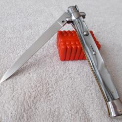 COUTEAU AUTOMATIQUE RENZO BELTRAME 1970 / STILETTO /CRAN D'ARR&Ecirc;T/COLLECTION