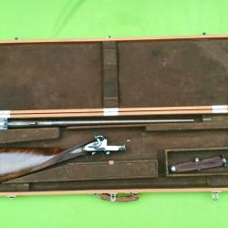 RARE MAGNIFIQUE FUSIL ARTISANAL ANGLAIS  MONOCOUP A CHIEN CAL 16 proc&egrave;s verbal de classement CAT D