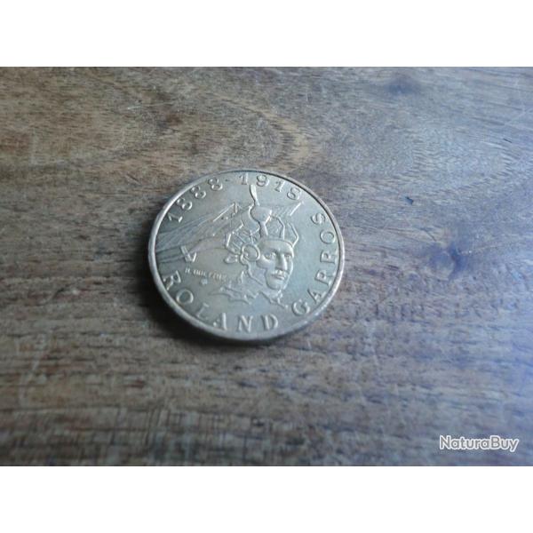 monnaie 10 francs roland garros  1988  paris