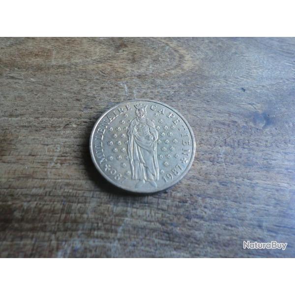 monnaie 10 francs millenaire capetien  1987  paris