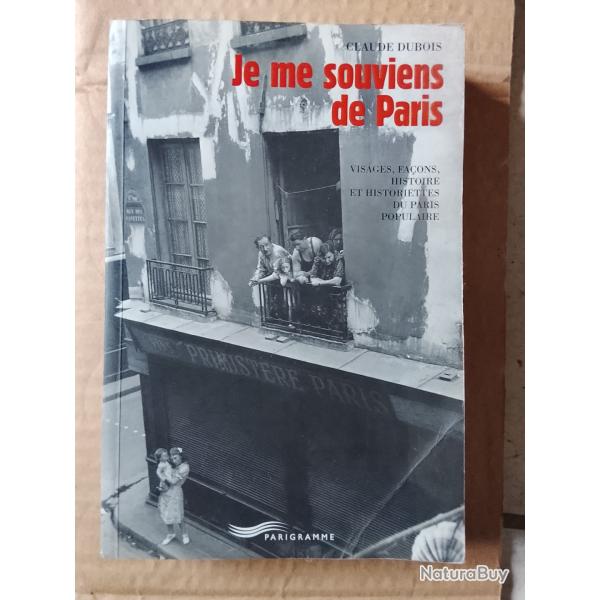 Livre je me souviens de paris
