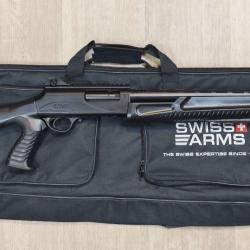 Fusil &agrave; pompe HATSAN ESCORT - Cal. 12/76 - Canon ray&eacute; 47 cm - Filet&eacute; + Housse (Occasion)