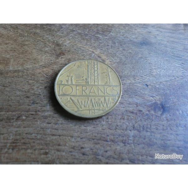 monnaie 10 francs mathieu 1984  paris