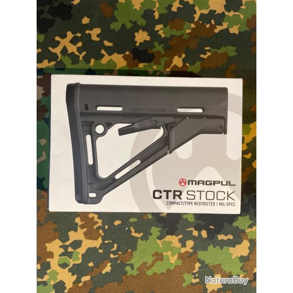 Crosse magpul CTR noire ar15 MIL-SPEC