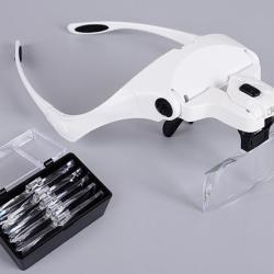 Paire de Lunettes Loupe L&eacute;g&egrave;re 1.0X 1.5X 2.0X 2.5X 3.5X + Eclairage Led Bricolage LIVRAISON GRATUITE