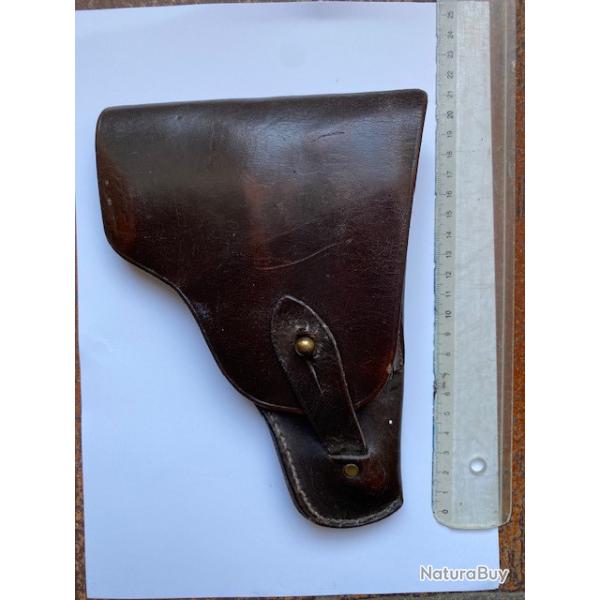 Etui cuir pour pistolet 7.65 mm - Pas de marquage - 2 chargeurs