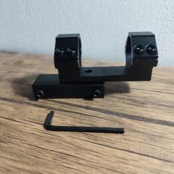 Montage monobloc d&eacute;port&eacute; pour rail de 11 mm. Diam&egrave;tre 25,4 mm.