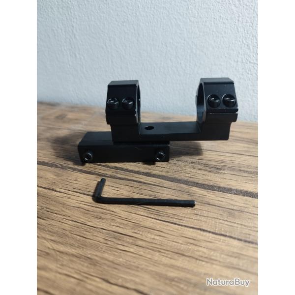 Montage monobloc d�port� pour rail de 11 mm. Diam�tre 25,4 mm.