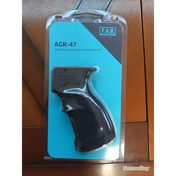 Poign�e Pistolet ergonomique caoutchout�e Fab-Defense AGR-47 pour AK et AKM - Noir