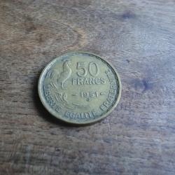 monnaie 50 francs  guiraud  1951 B