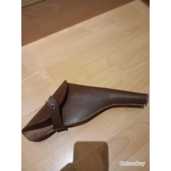 �tui en cuir marron pour Revolver Webley.