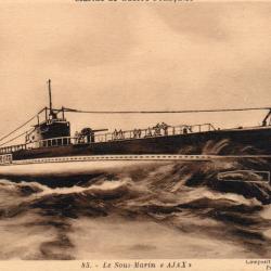 CPA - Marine de Guerre - Sous-Marin " AJAX " -N&deg;4102