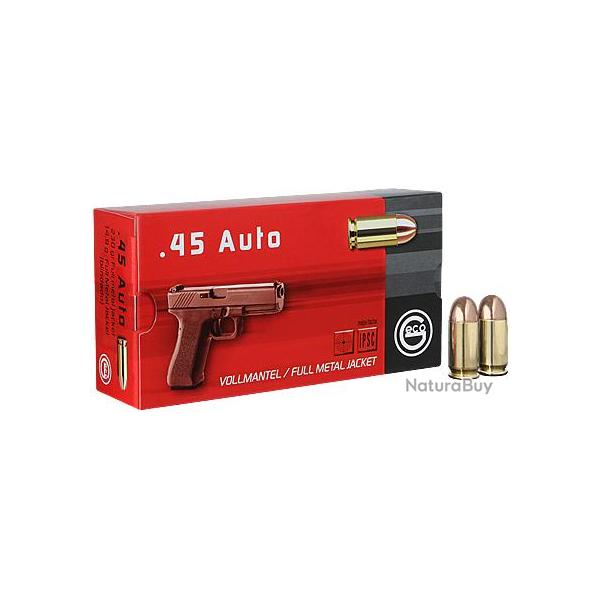 Munitions Geco 45 ACP 230gr CUIVREES - LES 500