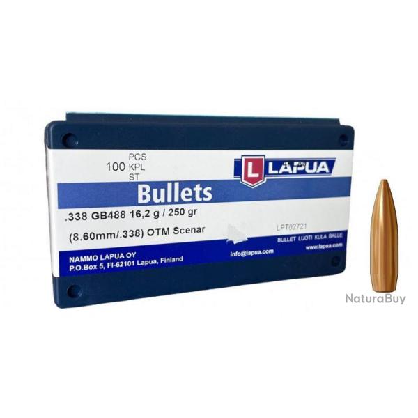Ogives Lapua .338 250gr OTM Scenar - Bo�te de 100