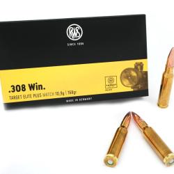 100 MUNITIONS RWS 308 Win TARGET ELITE PLUS Match 168 gr