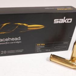 MUNITIONS SAKO RACEHEAD HPBT 168 gr 308W - LES 100