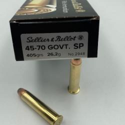 Munitions Sellier & Bellot cal 45/70 405 grains par 60