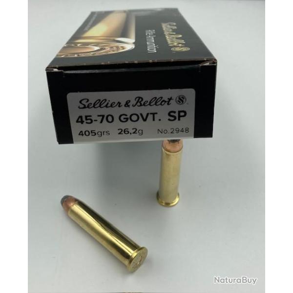 Munitions Sellier & Bellot cal 45/70 405 grains par 60