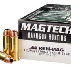 Munitions Magtech Hunting 44 Magnum 200gr T&ecirc;te creuse - les 100