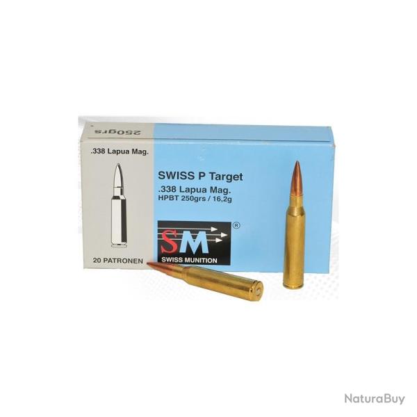 MUNITIONS SWISS P TARGET CAL 338 LAPUA MAG LES 200